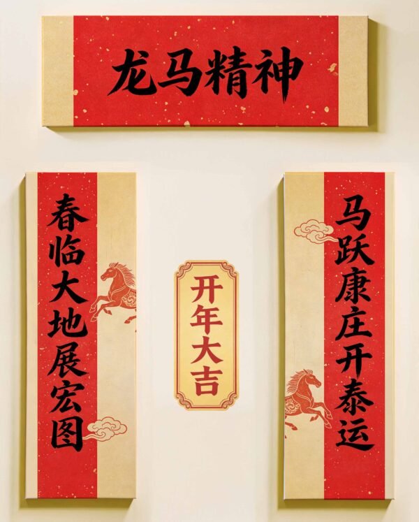 3 pcs | 20x60cm HD Printed Couplets with Solid Wood Frames