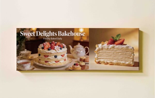 60x20 cm horizontal banner sign